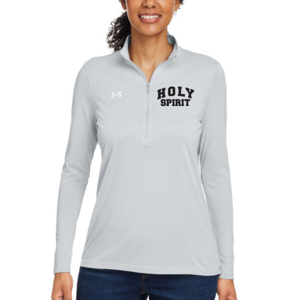 Under Armour Womens Team Tech Half Zip - Printed Logo Thumbnail